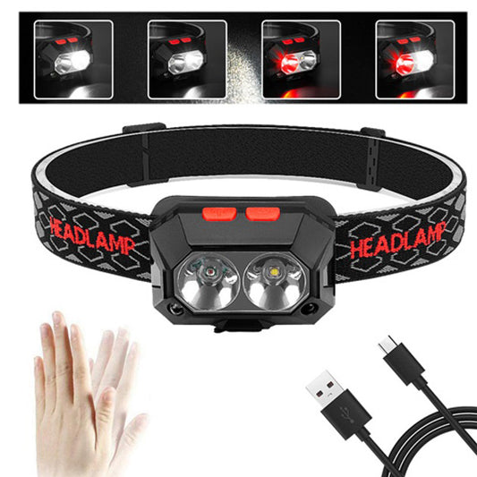 Фонарь налобный аккумуляторный PLD-SL02-XPG, Налобный прожектор, Мощный фонарь для рыбалки