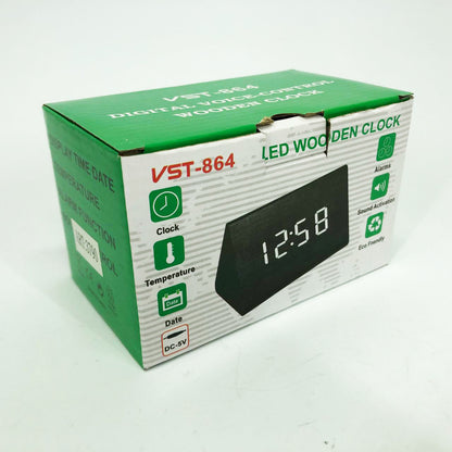 Часы настольные VST-864 с красной подсветкой, Светодиодные настольные дорожные электронные часы