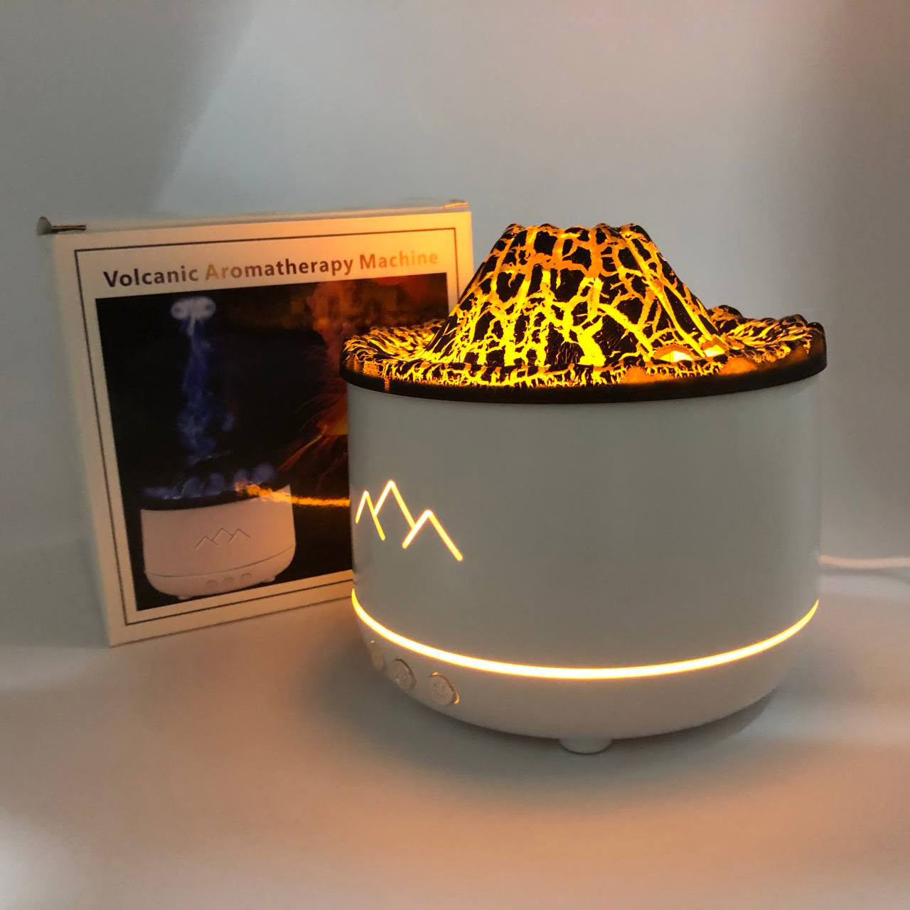 Увлажнитель воздуха Вулкан с эффектом пламени и подсветкой увлажнитель-ночник Аромадиффузор с подсветкой
