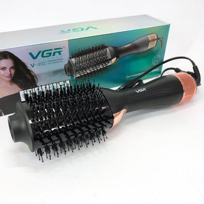 Фен-щетка волос VGR V-492 Профессиональный ионный выпрямитель,  Электрический фен для сушки волос