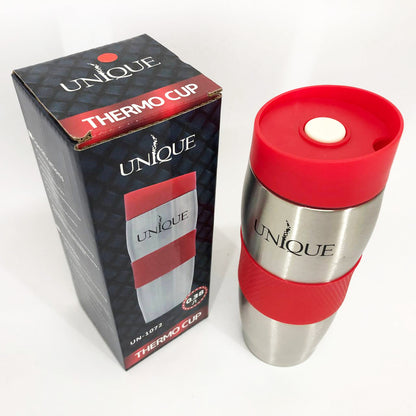 Термокружка UNIQUE UN-1072 0.38 л, Термос из нержавейки металлический, Термосы для фитнеса. Цвет: красный