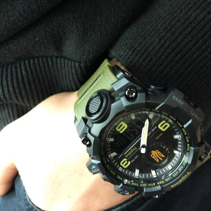 Часы наручные мужские SKMEI 6851/1586AG, Военные мужские наручные часы зеленые, Часы спортивные