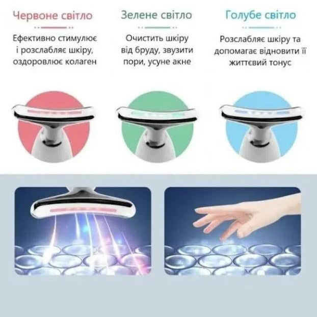 Аппарат для микротоковой терапии для лифтинга лица и шеи ES-1081 микротоковый массажер