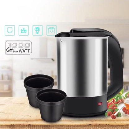 Электрочайник от 220В компактный RAF R-7887 с двумя чашками в комплекте 1000 Вт