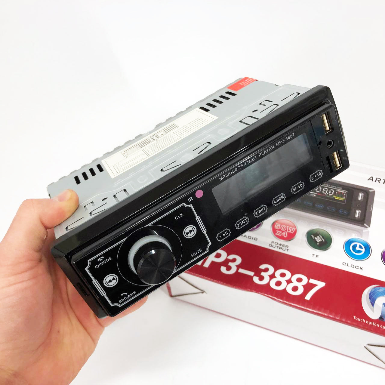 Автомагнитола MP3 3887 ISO 1DIN сенсорный дисплей LED/LCD, Автомобильная магнитола 1din штатная