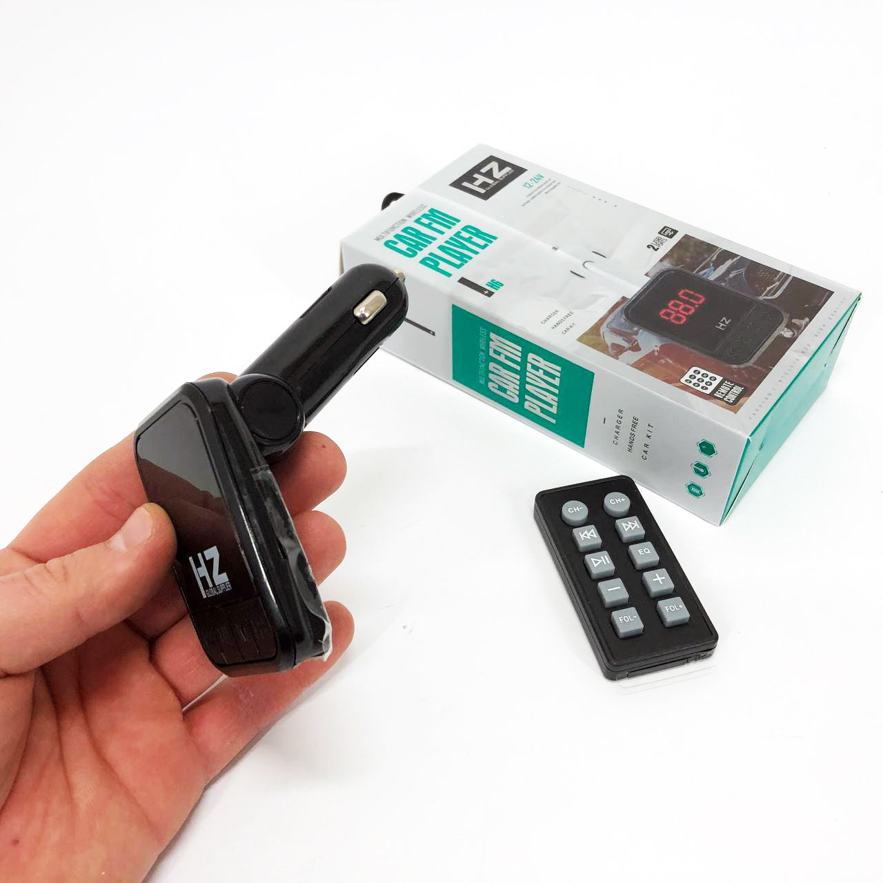 Автомобильный FM трансмиттер Bluetooth HZ H6-12-24V модулятор с microSD, USB, Hands Free + Пульт