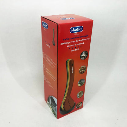 Набор кухонных принадлежностей Magio MG-1123 5 предметов, Силиконовый кухонный набор поварешек