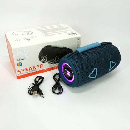 Bluetooth-колонка TG657 с RGB подсветкой 1500 mAh, музыкальные колонки для улицы. Цвет: синий