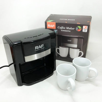 Кофеварка 2 чашки полуавтоматическая RAF R.115 650 Вт,  Капельная кофеварка электрическая для кухни