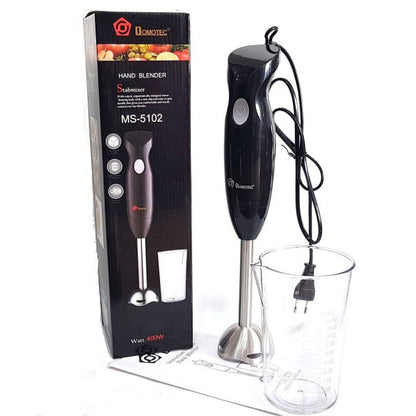 Блендер погружной ручной с чашей DOMOTEC MS-5102 400 W, Красивый погружной блендер для дома