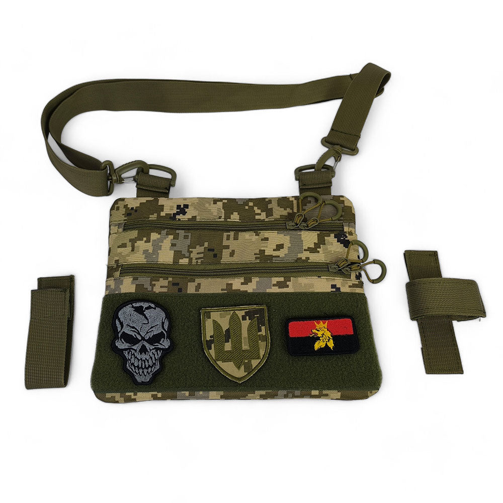 Сумка-кобура піксель камуфляж, тактична чоловіча сумка з тканини кордури AOR-1