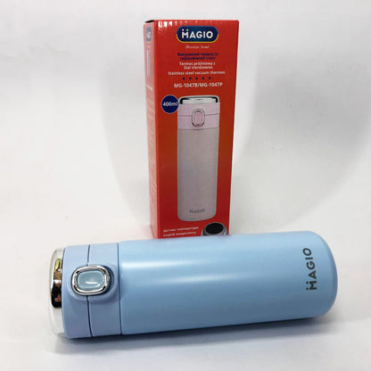 Термос SMART MAGIO MG-1047B вакуумный 400 мл, Умный термос с датчиком температуры, Термос походный