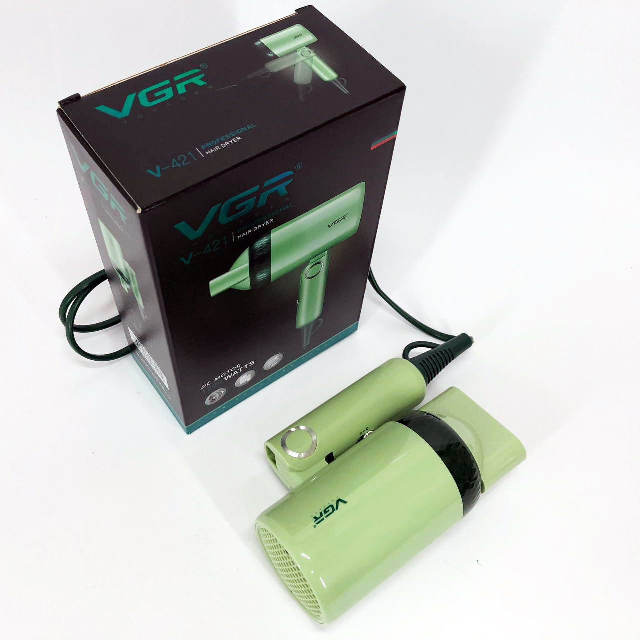 Дорожный складной фен VGR V-421 1200 Вт для сушки укладки волос электрофен, Фен для волос с режимами