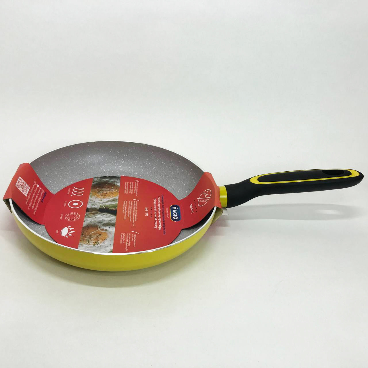 Сковорода Magio MG-1177 с мраморным антипригарным покрытием 24 см, сковорода удобная на кухню