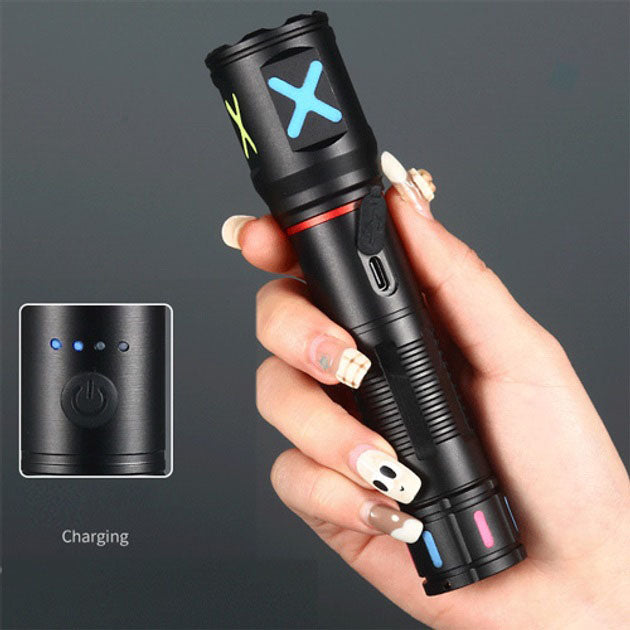 Фонарь ручной аккумуляторный PLD-CA166-3, Фонарь ручной мощный, Тактичный фонарь, Ручной фонарик led