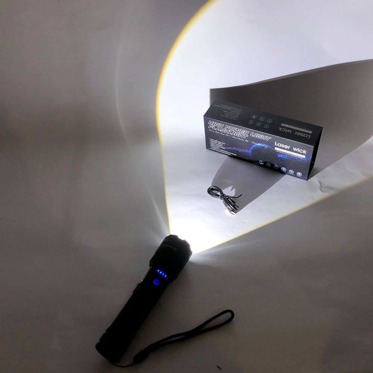 Фонарик PLD-P815 White Laser LED PM10-TG+COB, Фонарик тактический аккумуляторный ручной