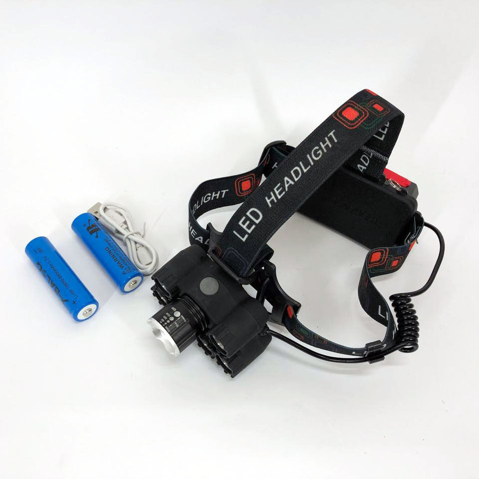 Яркий светодиодный налобный фонарь Bailong Police BL-T78 5 led белый, налобный фонарик с usb зарядкой