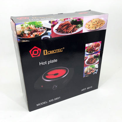 Электроплита настольная DOMOTEC MS-5851 900 Вт, Кухонная плита электро для кухни на 1 конфорку