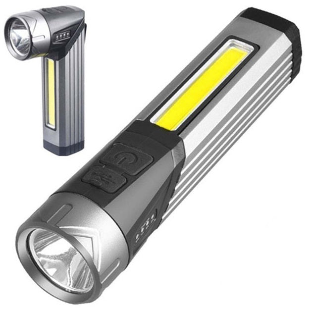 Фонарь карманный поворотный Police 508-OSL+COB, встроенным аккумулятором, магнитом и 7 режимами