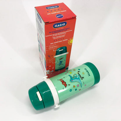 Детский вакуумный термос Magio MG-1049M из нержавеющей стали 350 мл, Термос для чая помповый