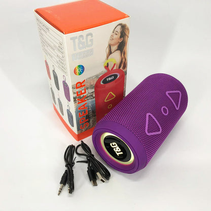 Bluetooth колонка портативная TG656 FM-радио, мощная переносная акустическая колонка. Цвет: фиолетовый