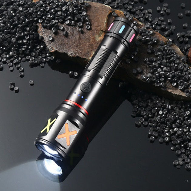 Фонарь ручной аккумуляторный PLD-CA166-3, Фонарь ручной мощный, Тактичный фонарь, Ручной фонарик led