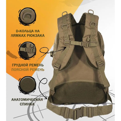 Рюкзак тактический штурмовой, укрепленный военный рюкзак для армии, Рюкзак туристический армейский