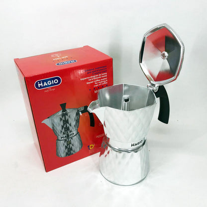 Гейзерная кофеварка Magio MG-1004 300 мл, гейзерная турка для кофе, гейзерная кофеварка из нержавейки
