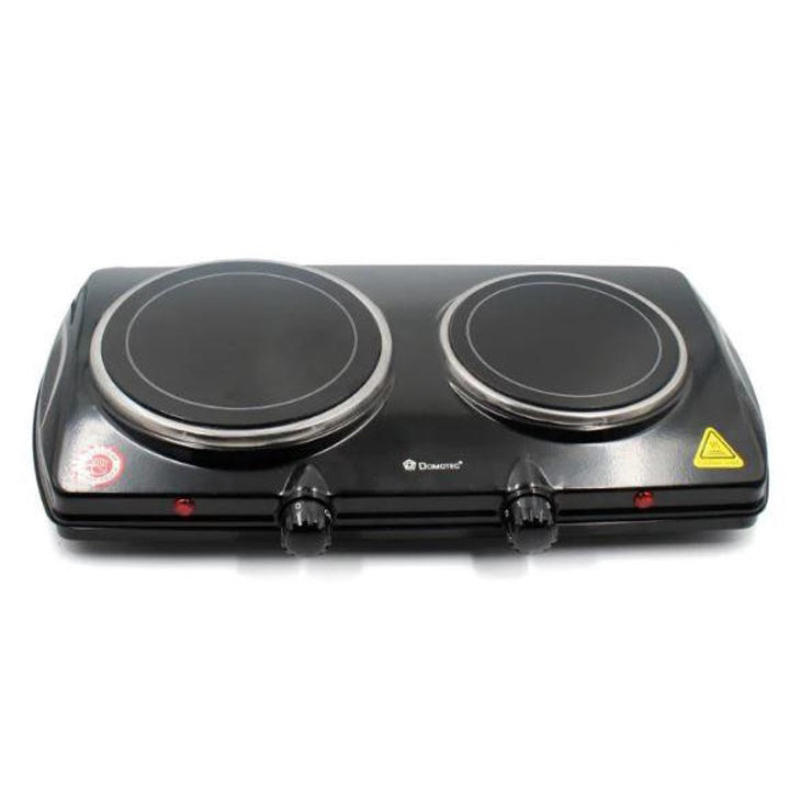 Электрическая настольная плита Domotec MS-5852 2 конфорки стеклокерамическая 1200 Вт