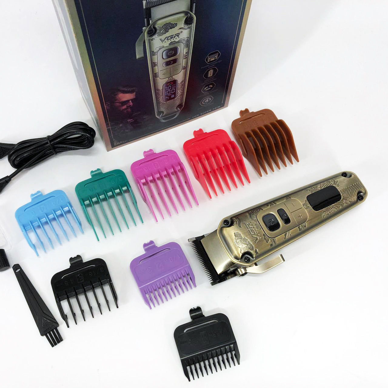 Машинка для стрижки волос триммер для бороды VGR V-005, Окантовочная машинка, Подстригательная машинка