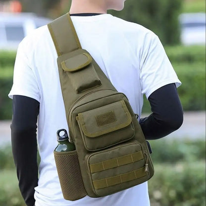 Тактическая сумка через плечо военная нагрудная сумка ВСУ однолямочная сумка универсальная армейская Хаки