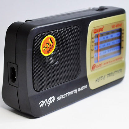 Радиоприёмник KIPO KB-408 AC мощный радио FM c usb питание от батарейки R20 или от сети