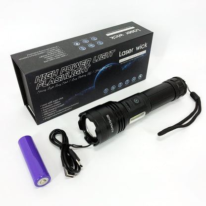 Фонарик PLD-P815 White Laser LED PM10-TG+COB, Фонарик тактический аккумуляторный ручной