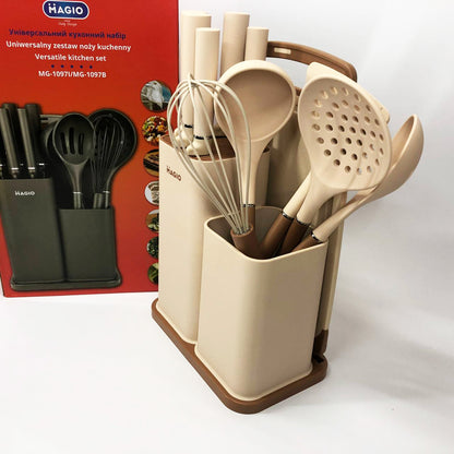 Набор силиконовых кухонных принадлежностей Magio MG-1097I набор ножей лопаток 12 предметов