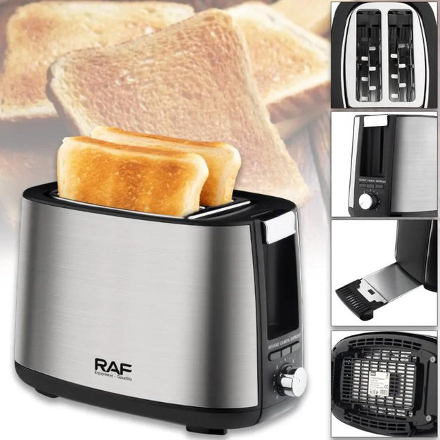 Тостер электрический RAF R.507 с 7 регулируемыми уровнями поджарки съемным поддоном для крошек 750 Вт