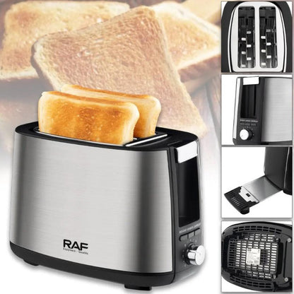 Тостер электрический RAF R.507 с 7 регулируемыми уровнями поджарки съемным поддоном для крошек 750 Вт
