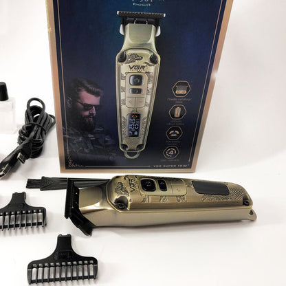 Профессиональная машинка для стрижки волос триммер VGR V-901 с насадками, профессиональная электробритва