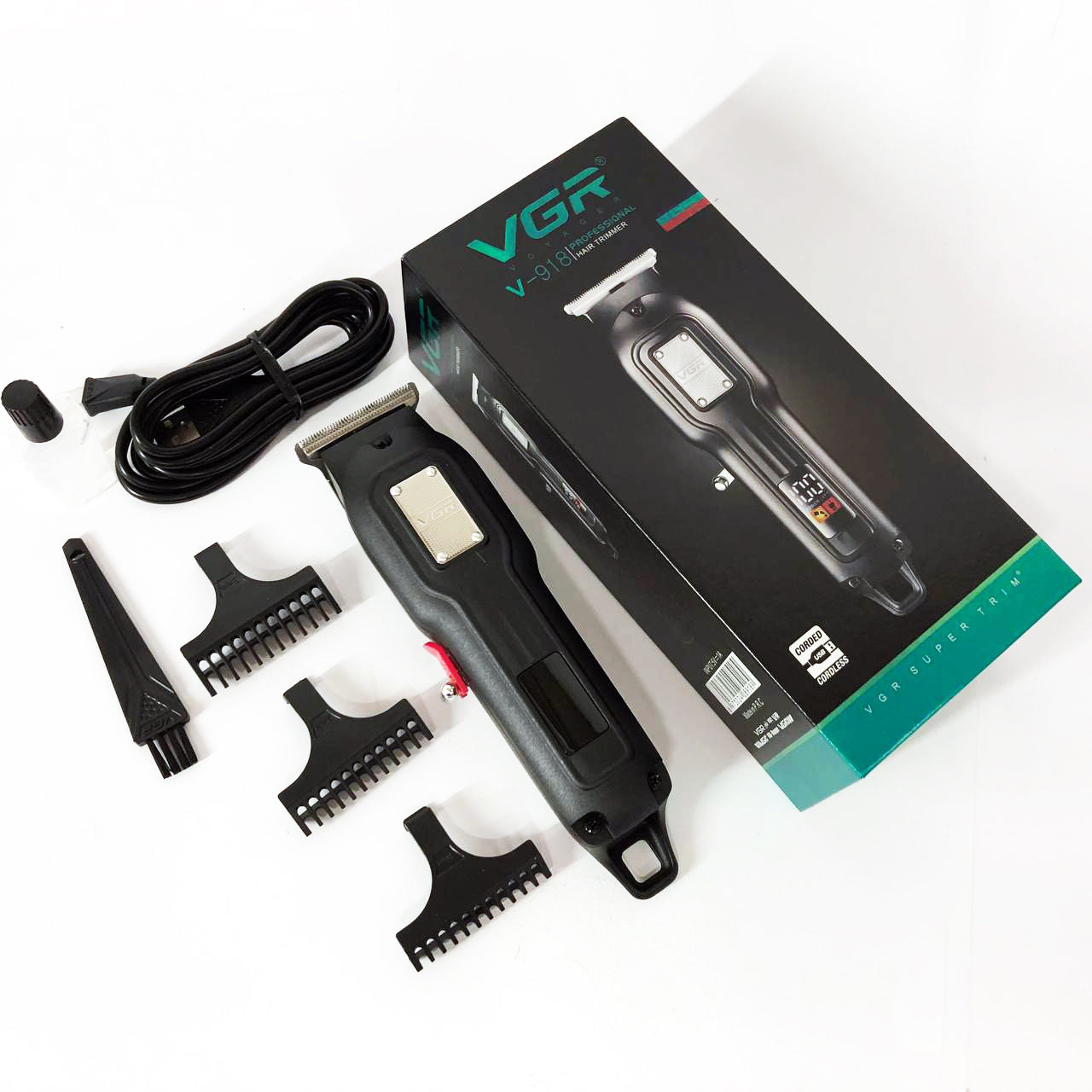 Машинка для стрижки волос VGR V-918, Беспроводная электробритва, Машинка для стрижки волос домашняя