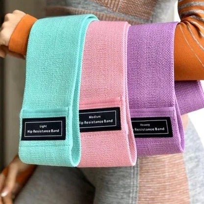 Резинки для фитнеса и спорта WOW LT-003 Набор тканевая лента эспандер 3 шт, Жгут эспандер для занятия