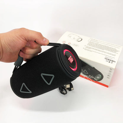 Bluetooth-колонка TG657 с RGB подсветкой 1500 mAh, Bluetooth колонка для хорошей музыки. Цвет: черный
