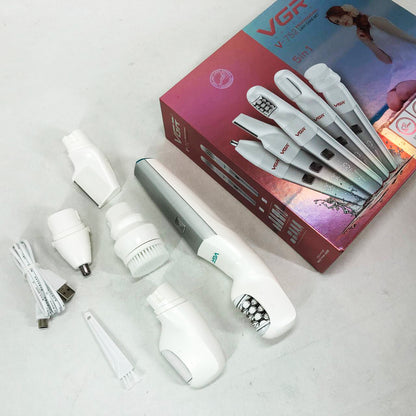 Эпилятор VGR 5 в 1 V-752, 5 насадок. Цвет: зеленый