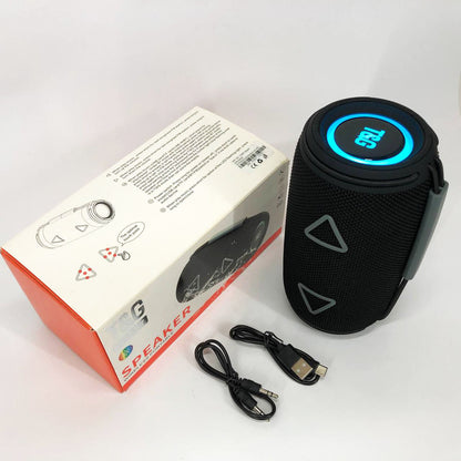 Bluetooth-колонка TG657 с RGB подсветкой 1500 mAh, Bluetooth колонка для хорошей музыки. Цвет: черный