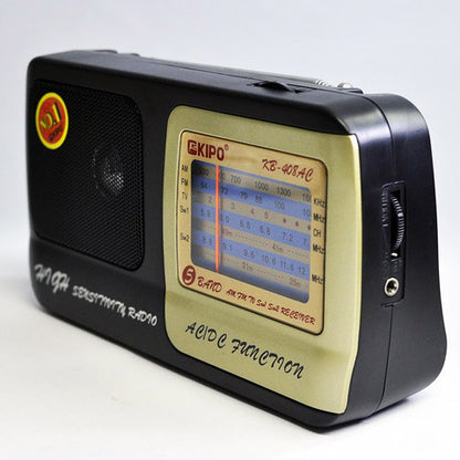 Радиоприёмник KIPO KB-408 AC мощный радио FM c usb питание от батарейки R20 или от сети