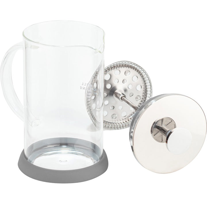 Френч-пресс Well Done WD-8036B из термостойкого стекла 600 мл, Чайник для заваривания трав прозрачный