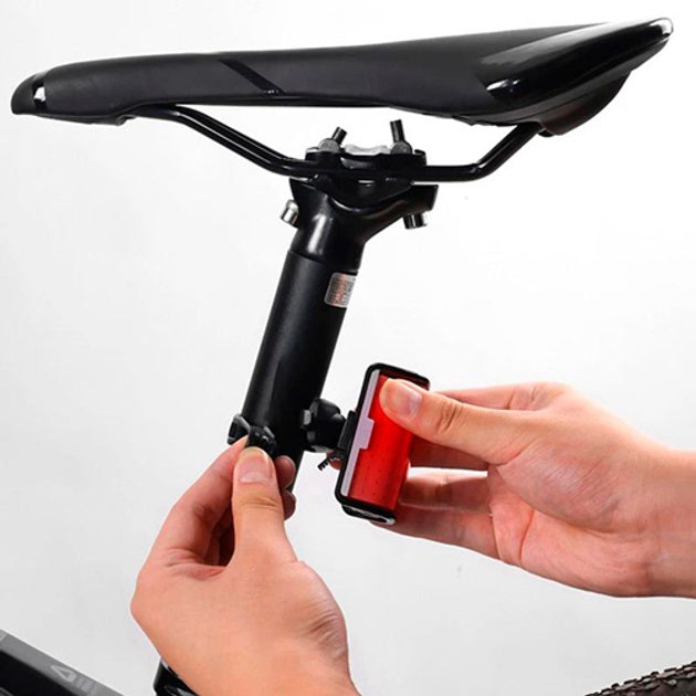 Велосипедный фонарь задний изогнутый WQB-514, Велосипедный фонарь с функцией мигалки