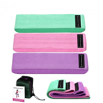 Резинки для фитнеса и спорта WOW LT-003 Набор тканевая лента эспандер 3 шт, Жгут эспандер для занятия