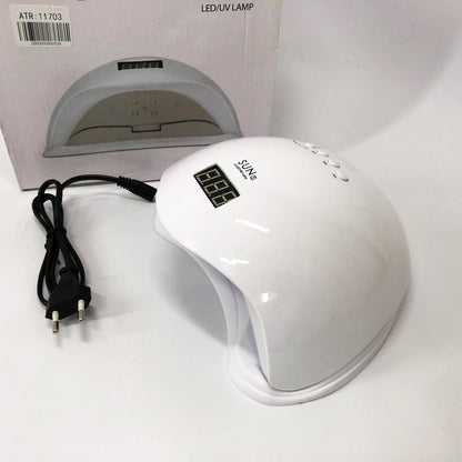 Лампа для маникюра Sun 5 nail lamp FD93-1 led для сушки гель лака с таймером для домашнего использования