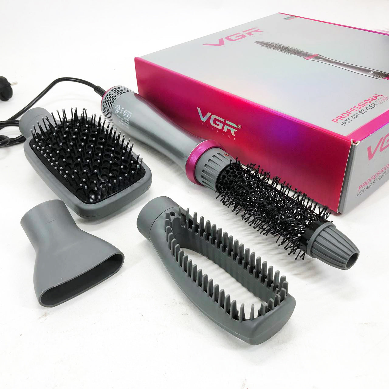 Профессиональный стайлер для укладки волос 4в1 VGR V-408 700 Вт, Функциональный профессиональный фен
