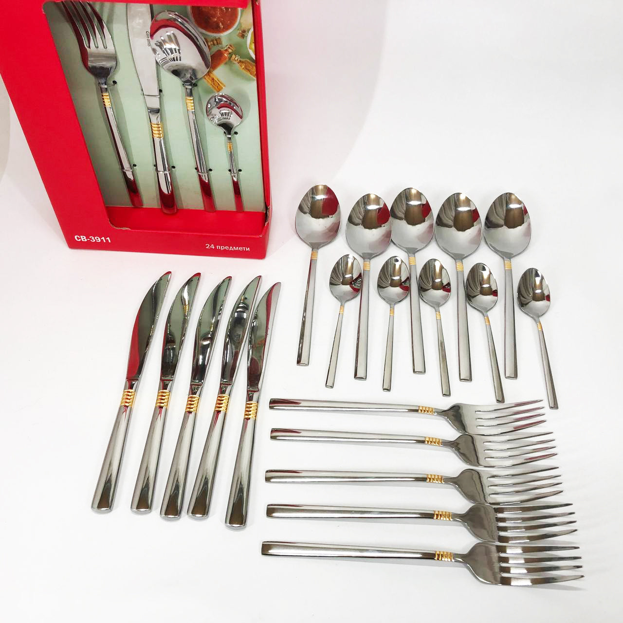 Набір столових приладів 24 предметів Con Brio CB-3912
