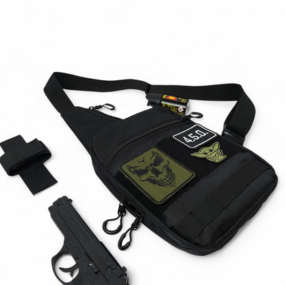 Тактична сумка на плече із кобурою, система MOLLE, патч-панель, Cordura